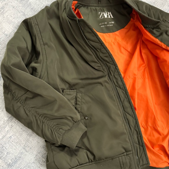 Zara Kids Olive Bomber Jacket - Picture 4 of 9